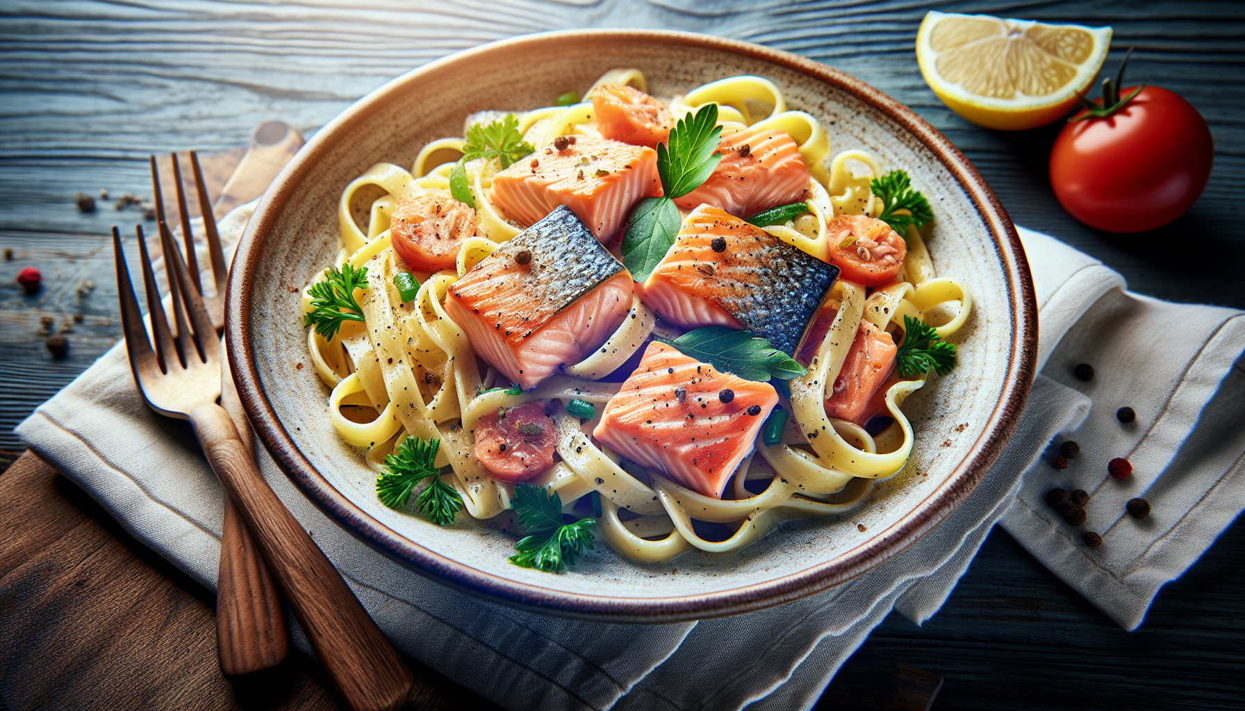 pasta con il salmone